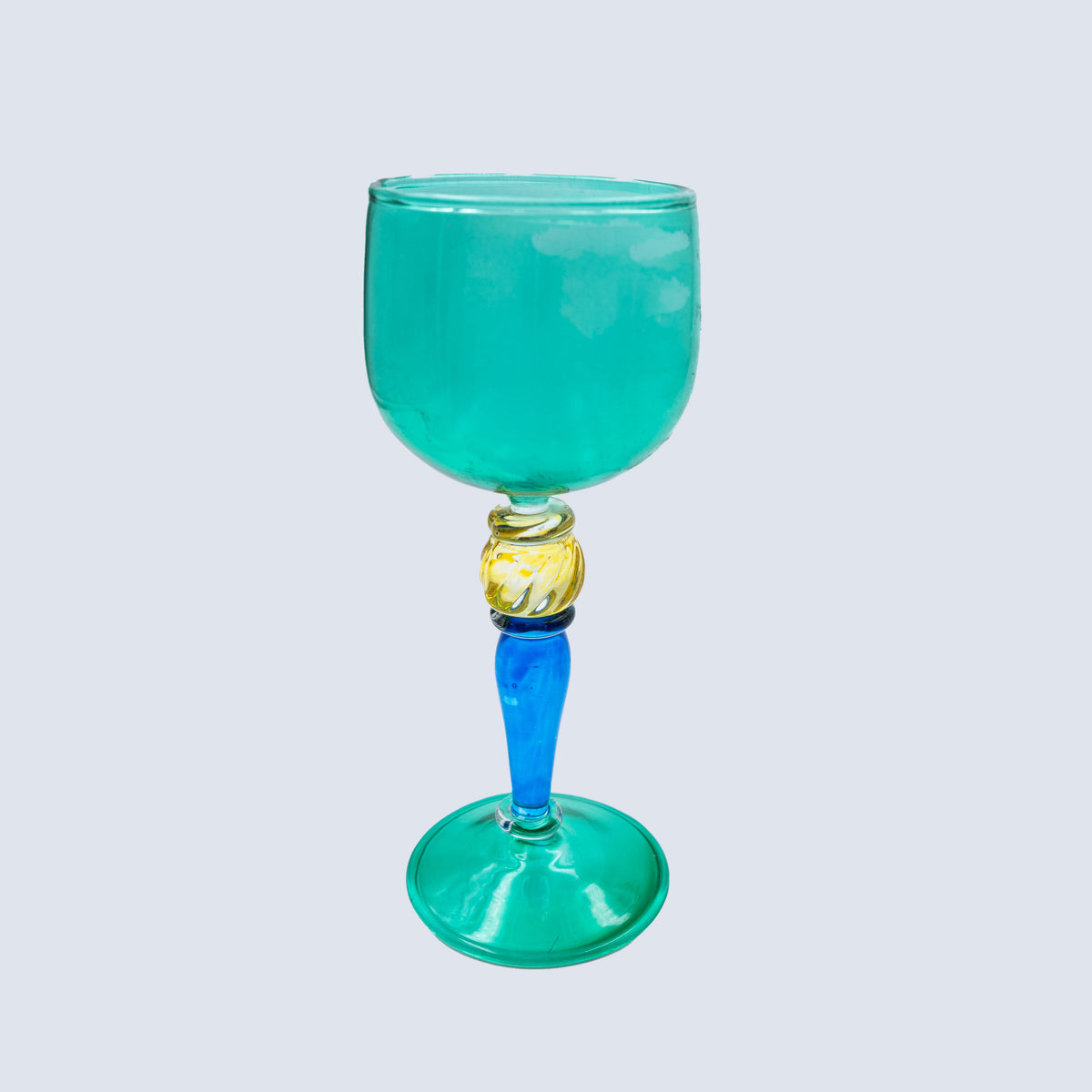 Bicchierino anni 50 in vetro di murano verde acqua