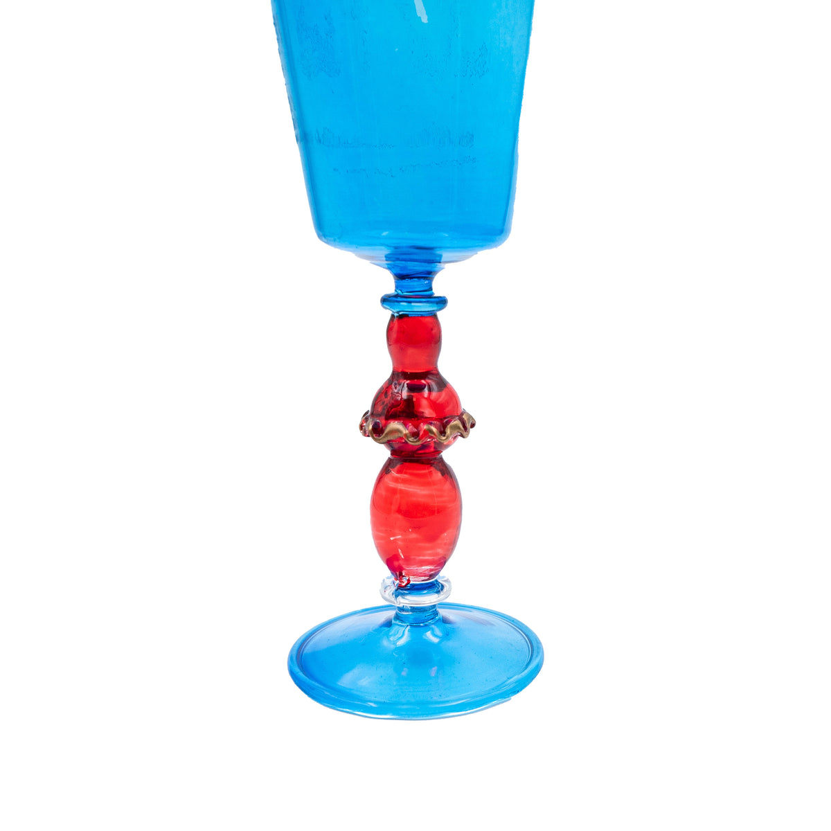 Bicchierino anni 50 in vetro di murano blu